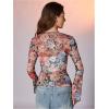 image:imageSOLY HUX Womens Long Sleeve Shirts Boho Floral Print Blouses Button Down V Neck Fitted TopsMulti Floral