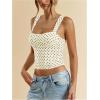 image:imageSOLY HUX Womens Polka Dots Corset Tops Y2k Sleeveless Bustier Going Out Crop Tank TopApricot Polka Dots