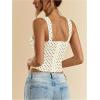 image:imageSOLY HUX Womens Polka Dots Corset Tops Y2k Sleeveless Bustier Going Out Crop Tank TopApricot Polka Dots