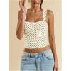 image:imageSOLY HUX Womens Polka Dots Corset Tops Y2k Sleeveless Bustier Going Out Crop Tank TopApricot Polka Dots