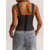 image:imageSOLY HUX Womens Polka Dots Corset Tops Y2k Sleeveless Bustier Going Out Crop Tank TopBlack Polka Dots