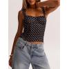 image:imageSOLY HUX Womens Polka Dots Corset Tops Y2k Sleeveless Bustier Going Out Crop Tank TopBlack Polka Dots Print