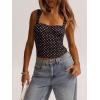 image:imageSOLY HUX Womens Polka Dots Corset Tops Y2k Sleeveless Bustier Going Out Crop Tank TopBlack Polka Dots Print