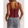 image:imageSOLY HUX Womens Polka Dots Corset Tops Y2k Sleeveless Bustier Going Out Crop Tank TopBurgundy Polka Dots