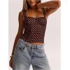 image:imageSOLY HUX Womens Polka Dots Corset Tops Y2k Sleeveless Bustier Going Out Crop Tank TopCoffee Brown Polka Dots