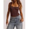 image:imageSOLY HUX Womens Polka Dots Corset Tops Y2k Sleeveless Bustier Going Out Crop Tank TopCoffee Brown Polka Dots