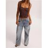 image:imageSOLY HUX Womens Polka Dots Corset Tops Y2k Sleeveless Bustier Going Out Crop Tank TopCoffee Brown Polka Dots