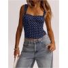 image:imageSOLY HUX Womens Polka Dots Corset Tops Y2k Sleeveless Bustier Going Out Crop Tank TopDark Blue Polka Dots