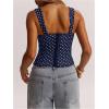 image:imageSOLY HUX Womens Polka Dots Corset Tops Y2k Sleeveless Bustier Going Out Crop Tank TopDark Blue Polka Dots