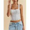 image:imageSOLY HUX Womens Polka Dots Corset Tops Y2k Sleeveless Bustier Going Out Crop Tank TopWhite Polka Dots