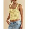 image:imageSOLY HUX Womens Polka Dots Corset Tops Y2k Sleeveless Bustier Going Out Crop Tank TopYellow Polka Dots