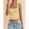 image:imageSOLY HUX Womens Polka Dots Corset Tops Y2k Sleeveless Bustier Going Out Crop Tank TopYellow Polka Dots