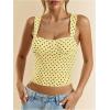 image:imageSOLY HUX Womens Polka Dots Corset Tops Y2k Sleeveless Bustier Going Out Crop Tank TopYellow Polka Dots