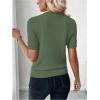 image:imageSOLY HUX Womens Short Sleeve Sweater Crew Neck Dressy Casual Knit TopsPure Green