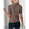 image:imageSOLY HUX Womens Short Sleeve Sweater Crew Neck Dressy Casual Knit TopsPure Mocha Brown