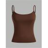 image:imageSOLY HUX Womens Sleeveless Crop Camisole 3 Packs Spaghetti Strap Tank Tops Slim Fit Cami ShirtsBlack Brown White