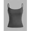 image:imageSOLY HUX Womens Sleeveless Crop Camisole 3 Packs Spaghetti Strap Tank Tops Slim Fit Cami ShirtsBlack Dark Grey White