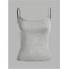 image:imageSOLY HUX Womens Sleeveless Crop Camisole 3 Packs Spaghetti Strap Tank Tops Slim Fit Cami ShirtsWhite Dark Blue Grey