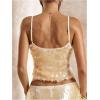 image:imageSOLY HUX Womens Sparkly Sequin Tops Spaghetti Strap Scoop Neck Summer Camisole Going Out Party Club TopApricot Sequin