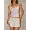 image:imageSOLY HUX Womens Sparkly Sequin Tops Spaghetti Strap Scoop Neck Summer Camisole Going Out Party Club TopMulticoloured