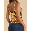 image:imageSOLY HUX Womens Sparkly Sequin Tops Spaghetti Strap Scoop Neck Summer Camisole Going Out Party Club TopPlain Gold