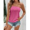 image:imageSOLY HUX Womens Strapless Bandeau Tank Top Casual Summer Sleeveless Eyelet Tube TopsHot Pink