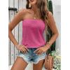 image:imageSOLY HUX Womens Strapless Bandeau Tank Top Casual Summer Sleeveless Eyelet Tube TopsHot Pink