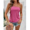 image:imageSOLY HUX Womens Strapless Bandeau Tank Top Casual Summer Sleeveless Eyelet Tube TopsHot Pink