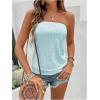 image:imageSOLY HUX Womens Strapless Bandeau Tank Top Casual Summer Sleeveless Eyelet Tube TopsLight Blue