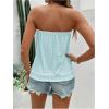 image:imageSOLY HUX Womens Strapless Bandeau Tank Top Casual Summer Sleeveless Eyelet Tube TopsLight Blue