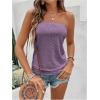 image:imageSOLY HUX Womens Strapless Bandeau Tank Top Casual Summer Sleeveless Eyelet Tube TopsLilac Purple