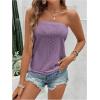 image:imageSOLY HUX Womens Strapless Bandeau Tank Top Casual Summer Sleeveless Eyelet Tube TopsLilac Purple