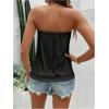 image:imageSOLY HUX Womens Strapless Bandeau Tank Top Casual Summer Sleeveless Eyelet Tube TopsPlain Black