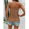 image:imageSOLY HUX Womens Strapless Bandeau Tank Top Casual Summer Sleeveless Eyelet Tube TopsPlain Brown
