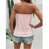 image:imageSOLY HUX Womens Strapless Bandeau Tank Top Casual Summer Sleeveless Eyelet Tube TopsPlain Pink