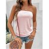 image:imageSOLY HUX Womens Strapless Bandeau Tank Top Casual Summer Sleeveless Eyelet Tube TopsPlain Pink