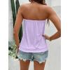 image:imageSOLY HUX Womens Strapless Bandeau Tank Top Casual Summer Sleeveless Eyelet Tube TopsPlain Purple
