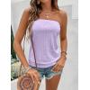 image:imageSOLY HUX Womens Strapless Bandeau Tank Top Casual Summer Sleeveless Eyelet Tube TopsPlain Purple