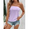 image:imageSOLY HUX Womens Strapless Bandeau Tank Top Casual Summer Sleeveless Eyelet Tube TopsPlain Purple