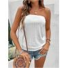 image:imageSOLY HUX Womens Strapless Bandeau Tank Top Casual Summer Sleeveless Eyelet Tube TopsPlain White