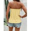 image:imageSOLY HUX Womens Strapless Bandeau Tank Top Casual Summer Sleeveless Eyelet Tube TopsPlain Yellow
