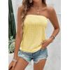 image:imageSOLY HUX Womens Strapless Bandeau Tank Top Casual Summer Sleeveless Eyelet Tube TopsPlain Yellow