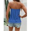 image:imageSOLY HUX Womens Strapless Bandeau Tank Top Casual Summer Sleeveless Eyelet Tube TopsRoyal Blue