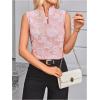 image:imageSOLY HUX Womens Work Outfits V Neck Sleeveless Blouses Summer Casual Tank Tops Business Office Dressy Striped ShirtsLight Pink Floral