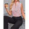 image:imageSOLY HUX Womens Work Outfits V Neck Sleeveless Blouses Summer Casual Tank Tops Business Office Dressy Striped ShirtsLight Pink Floral