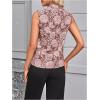 image:imageSOLY HUX Womens Work Outfits V Neck Sleeveless Blouses Summer Casual Tank Tops Business Office Dressy Striped ShirtsPlain Brown Floral
