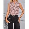 image:imageSOLY HUX Womens Work Outfits V Neck Sleeveless Blouses Summer Casual Tank Tops Business Office Dressy Striped ShirtsPlain Brown Floral