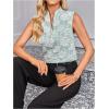 image:imageSOLY HUX Womens Work Outfits V Neck Sleeveless Blouses Summer Casual Tank Tops Business Office Dressy Striped ShirtsPlain Green Floral