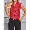 image:imageSOLY HUX Womens Work Outfits V Neck Sleeveless Blouses Summer Casual Tank Tops Business Office Dressy Striped ShirtsPlain Red Floral