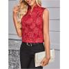 image:imageSOLY HUX Womens Work Outfits V Neck Sleeveless Blouses Summer Casual Tank Tops Business Office Dressy Striped ShirtsPlain Red Floral